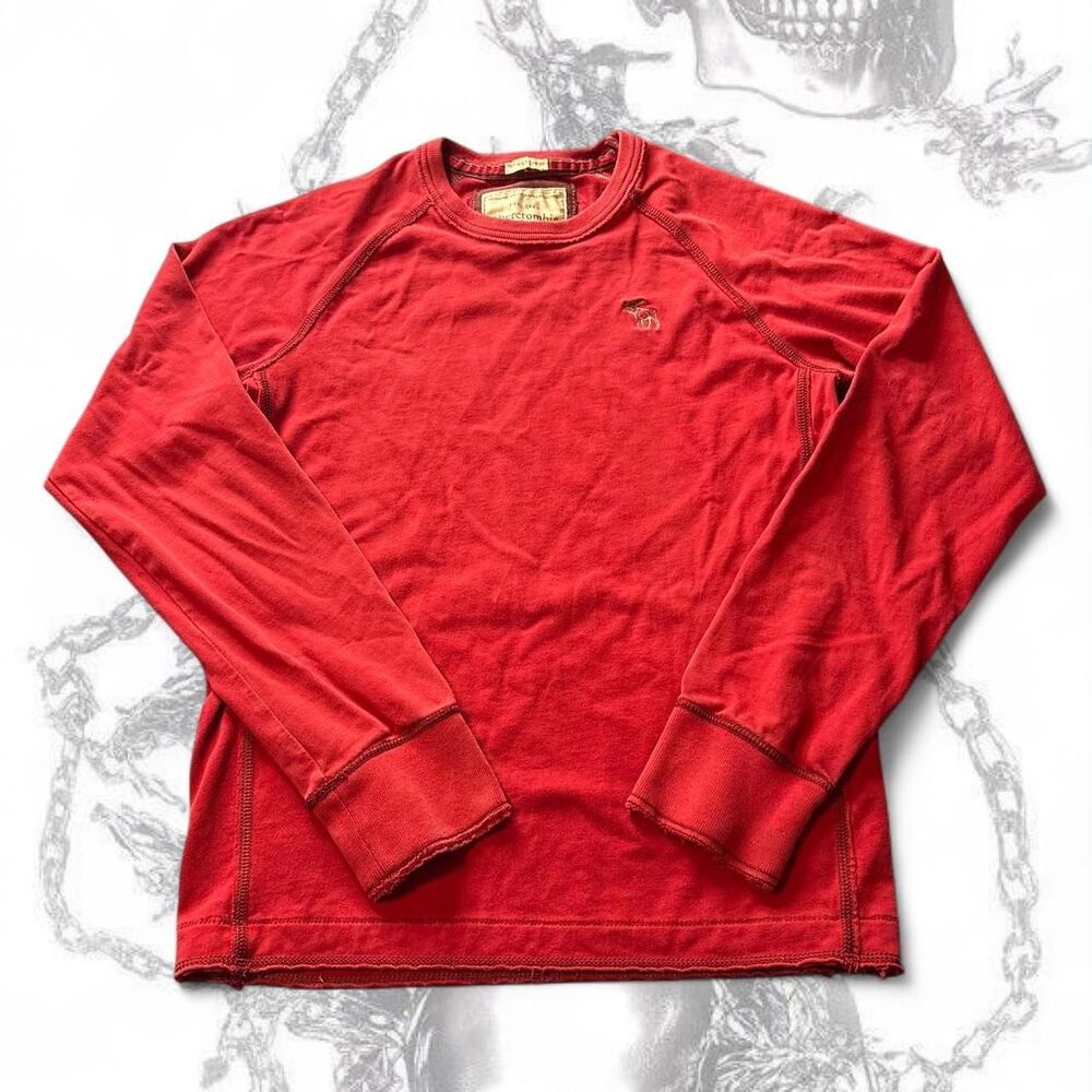 Abercrombie-fitch Men's Red and Orange Shirt